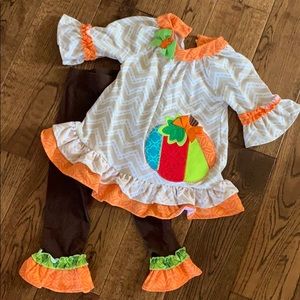 Boutique pumpkin (fall) outfit
